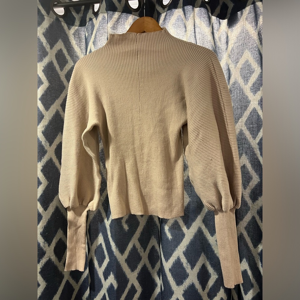 Hyfve Cream Sweater with Balloon Sleeves Size L
